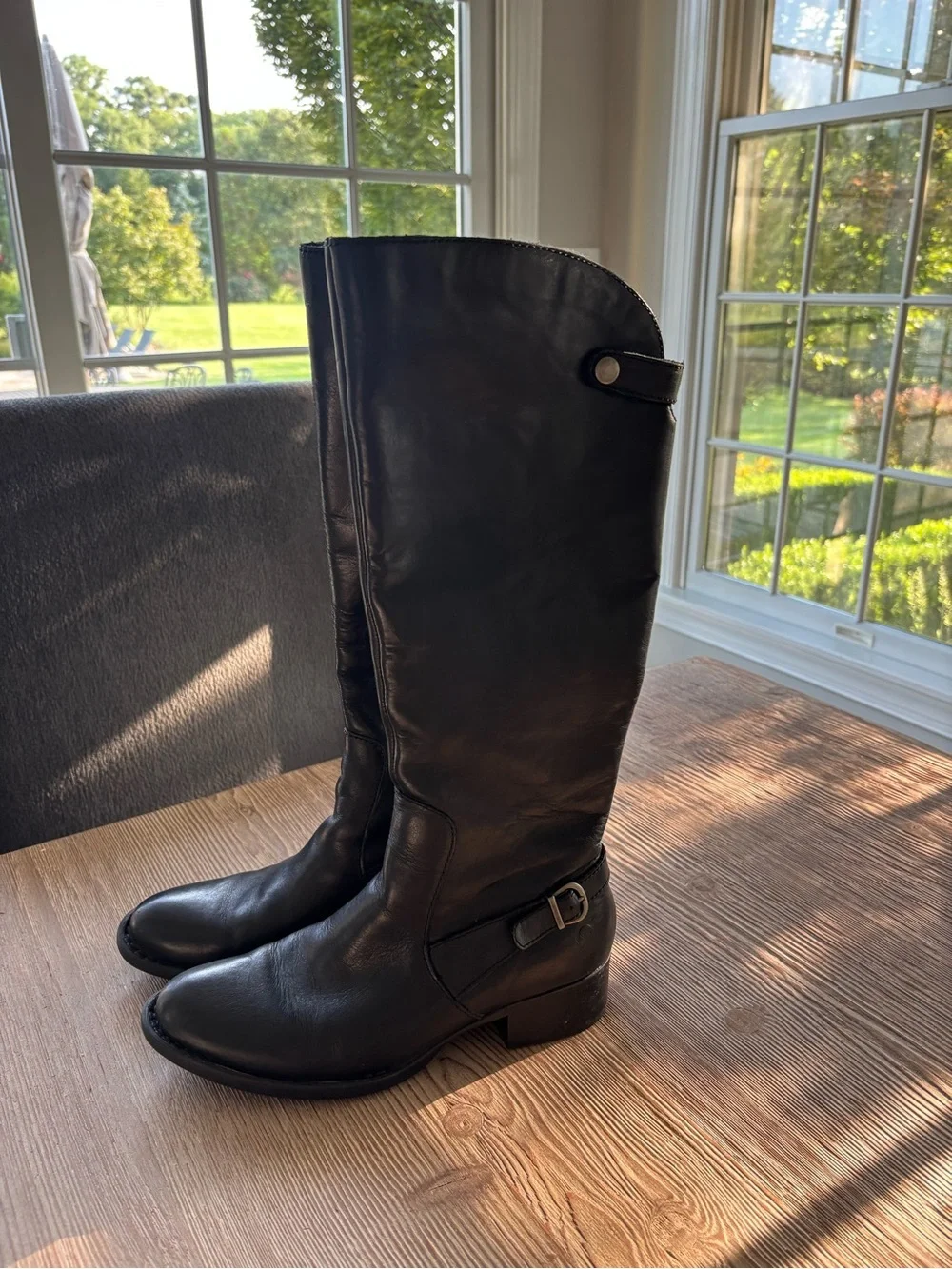 Born Black Over-The-Knee Leather Boots